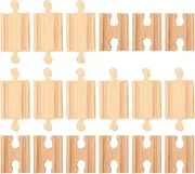 Wooden Train Track, 18pcs Straight Wooden Tracks Expansion Train Track Adapters Male Male Female Female Train Track Railway Train Track Connectors for Table Game