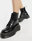 DR MARTENS Jadon Black Patent Lamper Platform Quad Retro Boot US Sz 7 UK 5 NEW
