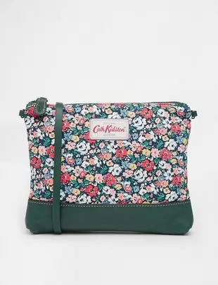 Cath Kidston 輕巧真皮碎花拼接肩背包 側背包 現貨