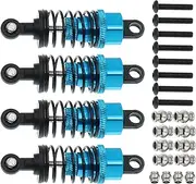 4Pcs Treehobby 52mm RC Oil Filled Shock Absorbers Assembled Compatible with Tamiya TT-01 TT-02 M03 M04 M05 M06 TA05 TL-01 TA03 MF-01X 1/10 RC Car Upgrades Parts(Blue)