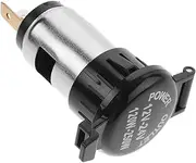 MUCKLILY 12v Cigarette Lighter Plug Socket Car Cigarette Lighter Power Outlet Black