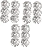 30 Pcs Heart Cake Mold House Cake Mold Mini Cake Pan Baking Sheets for Oven Nonstick Set Pizza Pan Cake Baking Pan Bakeware Heart Shaped Pan Aluminum Alloy Cake Pan Cheesecake Pans(Silverx3pcs,7.5X7.5