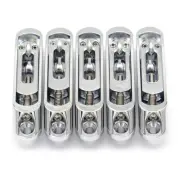 5 Strings Bass Bridge Saddles Heavy Duty Individual Bass Bridge Tailpiece Silver