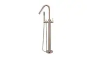 MEIR Round Floor Standing Bath Mixer and Hand Shower - Champagne