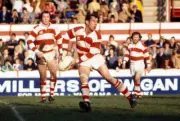 Tony Karalius in action for Wigan rugby league, circa 1981 - Old Photo