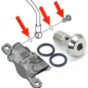 XT BR-M8100 & SLX BR-M7100: 1 Banjo Bolt in TITANIUM ! 43% lighter - 4 colors !