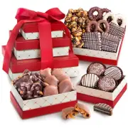 Handcrafted Chocolate Gift Tower: Oreos, Pretzels & Caramel – Decadent Selection