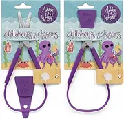 Ashton and Wright - Self-Opening Scissors with Protective Guard - Purple - Ambidextrous - Pack of 2