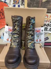 Dr. Martens Women's Aimilita 9-Eye Triumph Style Brown Wyoming Camo US 10 RARE!!