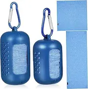 VANZACK 2pcs Ice Cooling Towels for Gym and Travel Quick Dry Sports Towels Lightweight Compact for Neck and Face Stay Cool During Workouts and Outdoor Activities