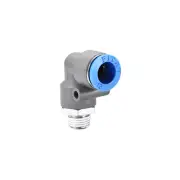 Elbow Push to Connect Air Fittings 12mm Tube OD X 1/4PT Male Thread Grey