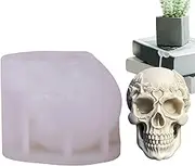 Skull Candle Mold - Skull Silicone Molds for Candles - Epoxy Silicone Resin Casting, Handcrafted Candle Making Molds for Halloween Decorations, Soft Pottery