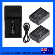 2x Battery +C Charger for DMW-BLC12 Panasonic Lumix DMC-FZ2500 DMC-G7 G5 GX8 G85