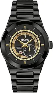 [Bulova] Men's Modern Millenia 3-Hand Automatic Ceramic Watch, Open Aperture, Edge-to-Edge Crystal