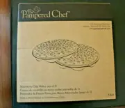 Pampered Chef Microwave Chip Maker Box Set New In Box Instructions Recipes 1241