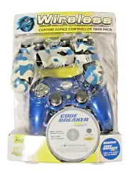 Playstation 2 PS2 Pelican Wireless Controller Twin Pack /w Code Breaker Lite