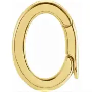 6mm x 9mm OD 14k Yellow Gold Charm Pearl Bail Enhancer Pendant Clasp Clip 15 ga