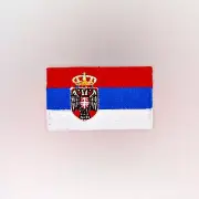 Serbia Flag Patch — Iron On Badge Embroidered Motif — Serbian World Europe