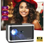 Projector Android 11 4K 1080P Wifi6 Voice Control Electronic Focus BT5.0 Cinema