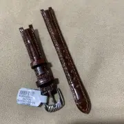 David Yurman Louisiana Alligator Brown Strap 12mm 5mm Cut Sterling Silver Buckle