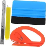 OSOLADY 4 Pcs Professional Tint Film Tool Kit Multifunctional Smoothing Tools for Wallpaper Edge Tucking Squeegees Scraper for Car Wraps Vinyl Installation and Bubble Removal