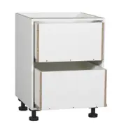 Kaboodle 600mm White 2 Drawer Base Cabinet - 600mm