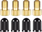 Presta Valve Adapter, Convert Presta to Schrader Adaptor for Bike, Inflate Tire