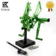 For Kawasaki Ninja ZX12R 2000 2001 CNC Rearset Footpegs Pedal GP Adjust Green