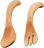 JOINPAYA Wooden Kids Fork Spoon Set 4pc Children's Cutlery Adorable Sloth Design Safe for Toddlers Lightweight