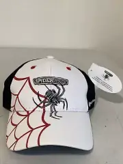 New Spiderwire Fishing Line Hat Cap White Black Red Fishing Hat