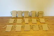 15 BURLAP JUTE SACKS WITH DRAWSTRINGS 3" BY 5" WEDDING PARTY FAVOR BAGS GIFT BAG