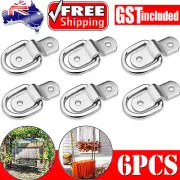 6PCS Iron Metal Folding D Ring Tie Down Lashing Point Anchor Fixing Cleat Plate