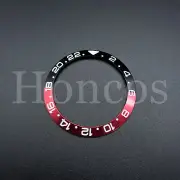 BLACK & RED BEZEL INSERT FITS FOR ROLEX GMT MASTER I/II & SUB