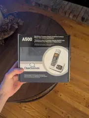 ClearSounds Cordless Telephone: Model A500, Big Button, Caller ID (New)
