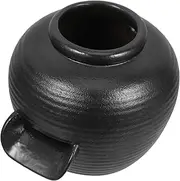 BESPORTBLE Fountain Flowing Water Clay Pot Outdoor Ornaments Fish Tank Mini Ornaments Decoration Waterfall Decor Garden Water Fountain Animals Water Fountain Decor Black Ceramics