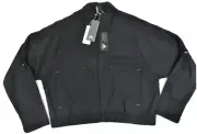 Adidas Women Tracktop Cropped Jacket New M Black Net Back Light Athletic