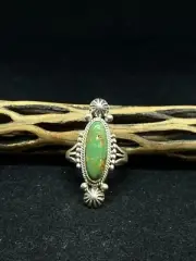 Native American Navajo Royston Turquoise Sterling Silver Ring Size 9