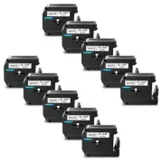 10PK M-K231 M231 MK231 Black on White Label Tape Fits Brother PT-80SCCP 12mm