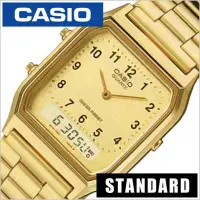 在飛比找Yahoo奇摩拍賣-7-11運費0元優惠優惠-CASIO手錶公司貨錶金色錶 歷久不衰熱銷AQ-230GA-
