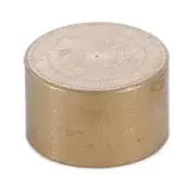 B&P Lamp 3/8 Inch Thick Flat Unfinished Brass Cap 1/8 Tap