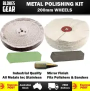 200mm All Metals Polishing Kit for Sander (Buffs Compounds Spindle)