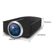 Portable 1080P Projector 130" Home Theater Movie Video mini LED Projector YG500