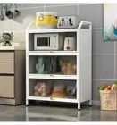 Metal Microwave Stand Kitchen Island Sideboard Cupboard Drawer Storage Cabinet