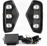 LED DRL Daytime Running Light Front Bumper Fog Lamps with Turn Signal Assembly Accessories Compatible With Nissan Navara 2021