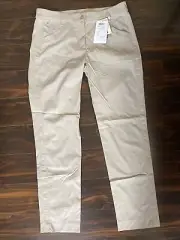 NWT Golfino Ladies Shiny Techno Stretch Trouser 6268322 149 Taupe Sz 12 NEW