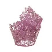 100 Pcs Cupcake Wrappers for Baking Dark Purple (Butterfly, Pearlescent Paper)
