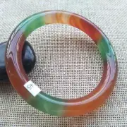 10% OFF- 55/56/57mm Certified Natural 3 Color Jadeite A*Jade Carved Bangle