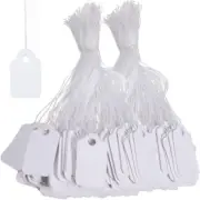 200 Pcs White Tags Price Tags Price Labels Display Tags with String Marking Stru