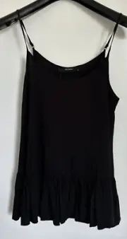 BNWT NEW Decjuba Peplum Cami Singlet Top Black Size 8