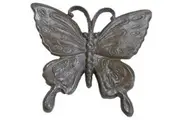 Mr Gecko Cast Iron Handcrafted Cute Butterfly Antique Rust Decor Figurine Statue